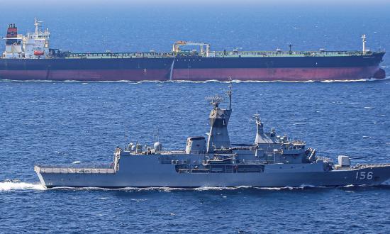 The Royal Australian Navy frigate Toowoomba