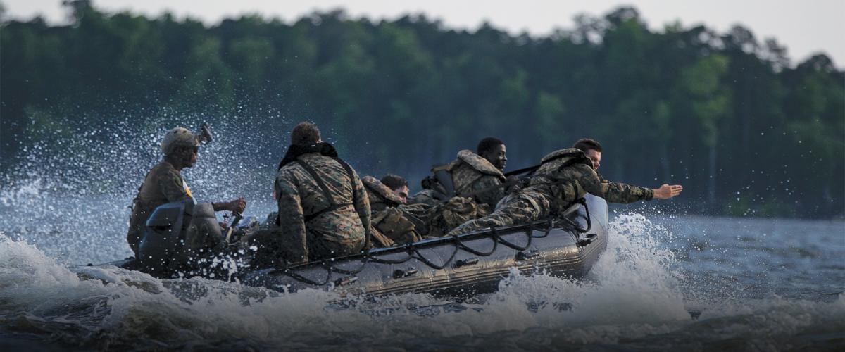 Marines from the 2d Marine Division conduct a gap crossing at Camp Lejeune