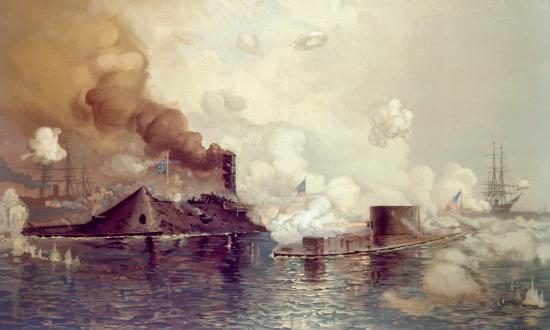 "The Monitor and Merrimac: The First Fight Between Ironclads" by J. O. Davidson