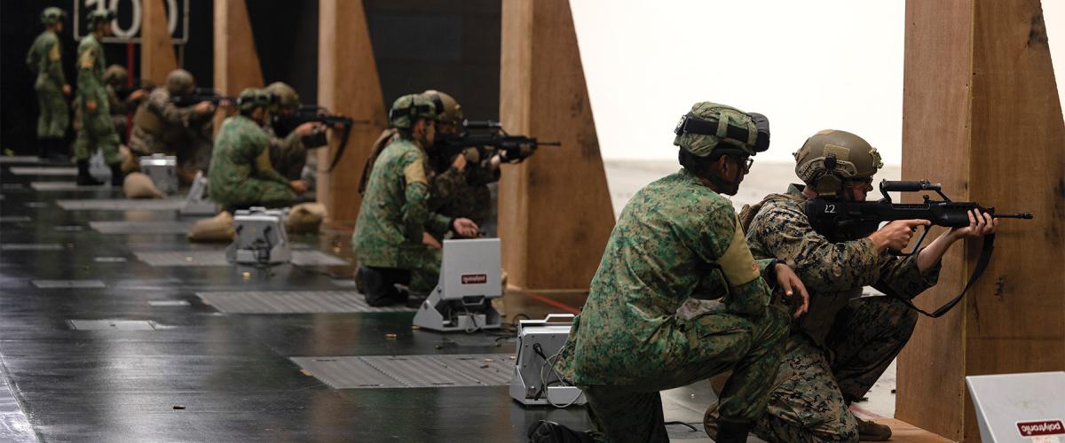 Soldiers with the 3rd Battalion Singapore Guards