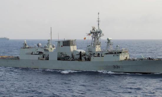 The Canadian frigate Vancouver