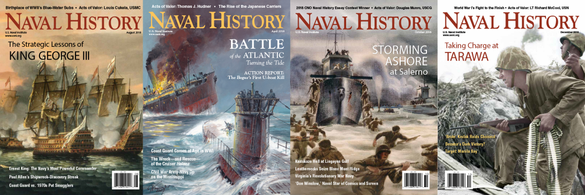Four Naval History Magazine covers